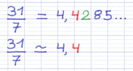 Valeur approchée d’une fraction au dixième près Valeur approchée d’une fraction au dixième près