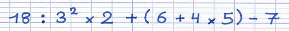 Calcul à résoudre en appliquant la priorité des opérations Calcul à résoudre en appliquant la priorité des opérations