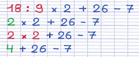 Les multiplications et divisions sont en 3ème position dans l’ordre de priorité des opérations Les multiplications et divisions sont en 3ème position dans l’ordre de priorité des opérations