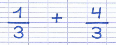 Addition de 2 fractions dont les dénominateurs sont identiques