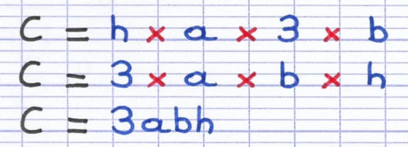 Les lettres de l’expression littérale sont classées par ordre alphabétique Les lettres de l’expression littérale sont classées par ordre alphabétique