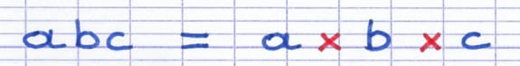 Multiplication entre des lettres Multiplication entre des lettres