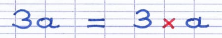 Multiplication entre un nombre et une lettre Multiplication entre un nombre et une lettre