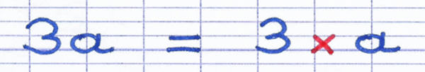 Multiplication entre un nombre et une lettre