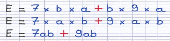 Chaque terme de l’expression est simplifié séparément Chaque terme de l’expression est simplifié séparément