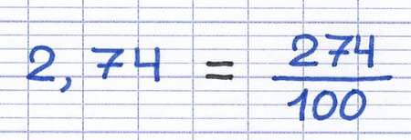 Transformation du nombre décimal en fraction Transformation du nombre décimal en fraction