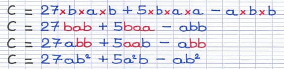 Expression littérale simplifiée Expression littérale simplifiée