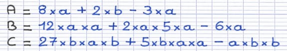 Effectuer la réduction d'expressions littérales Effectuer la réduction d'expressions littérales