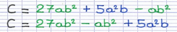 Le regroupement consiste à déplacer les termes de même famille Le regroupement consiste à déplacer les termes de même famille