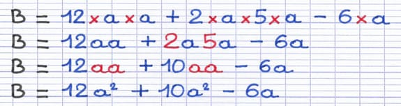 Simplification de l'expression littérale Simplification de l'expression littérale