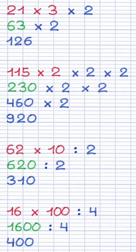 La multiplication progressive entraîne une simplification des calculs