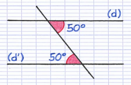 Des angles alternes-internes égaux ont des droites parallèles Des angles alternes-internes égaux ont des droites parallèles