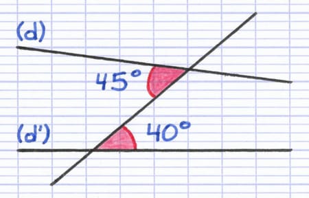 2 droites non parallèles ont des angles alternes-internes différents 2 droites non parallèles ont des angles alternes-internes différents