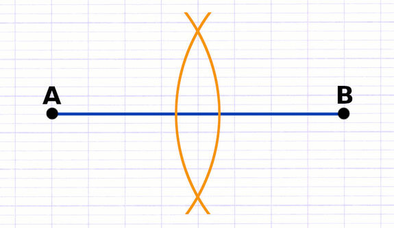 Exercice 1 : Tracer la médiatrice d’un segment au compas