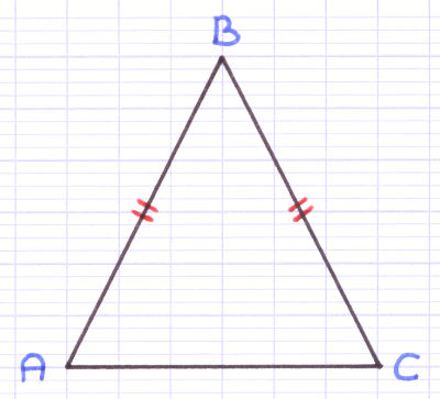 Quelle est la description de ce triangle isocèle ?