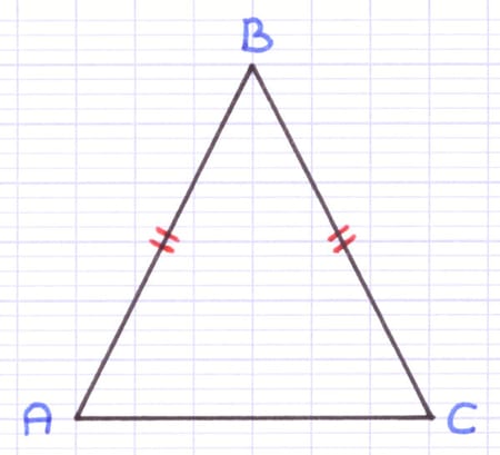 Description d’un triangle isocèle