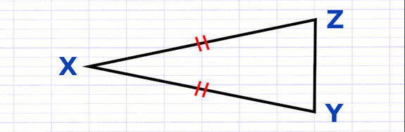 Exercice 1 : Reconnaître et décrire un triangle isocèle