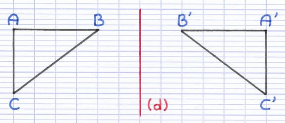 2 triangles symétriques par rapport à une droite 2 triangles symétriques par rapport à une droite