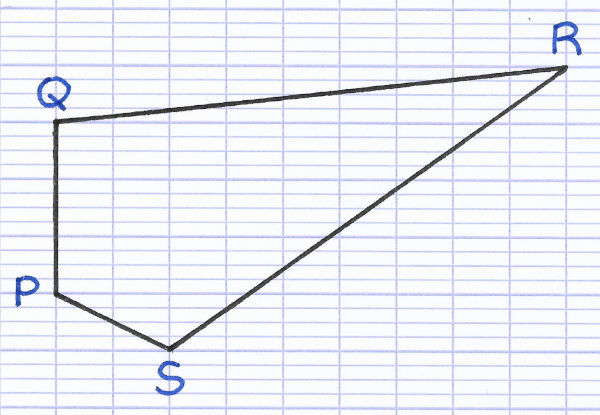 Exercice pour tracer et nommer les diagonales d'un quadrilatère